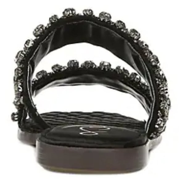 Women's Sam Edelman Ezel Embellished Sandals in Black, Size 6.5 - Picture 4 of 9